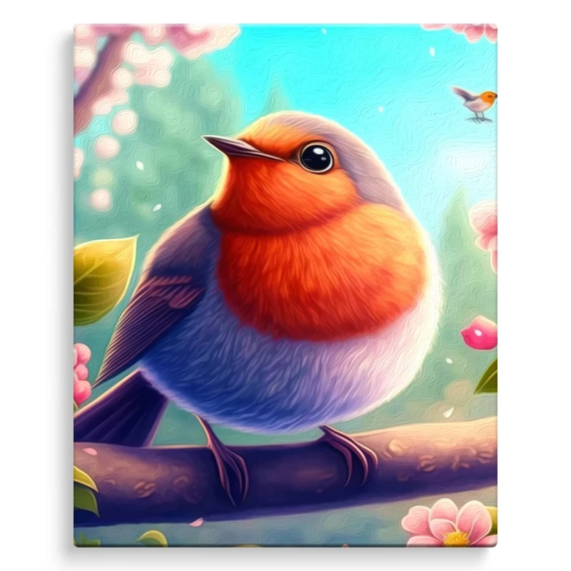 

SDOYUNO Coloring By Numbers Painting Animals Cute Bird Flower Branch Paint Pictures By Numbers Wall Accessories Home Decor Items