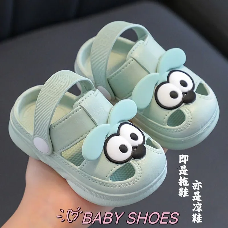 Anti Slip Children Shoes Cartoon Teddy Bear Baby Girl Shoe Simple Boy Shoe Soft Soled Home Slipper New Comfort Light Kid Sandal