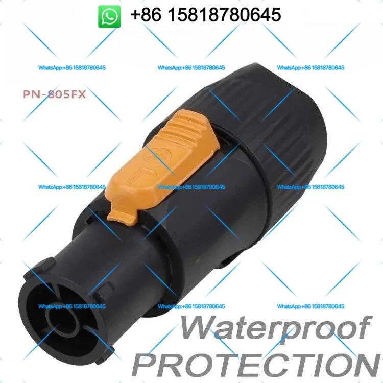 PN-805FX waterproof power supply female plug three-core 20A single-phase connector LED display stage lighting and audio