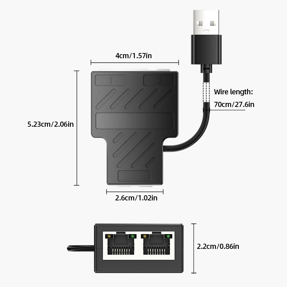 RJ45 Connector 10/100Mbps Ethernet Adapter 5V Network Extender Extension Convertor Cable for Ethernet Cable Female To Female