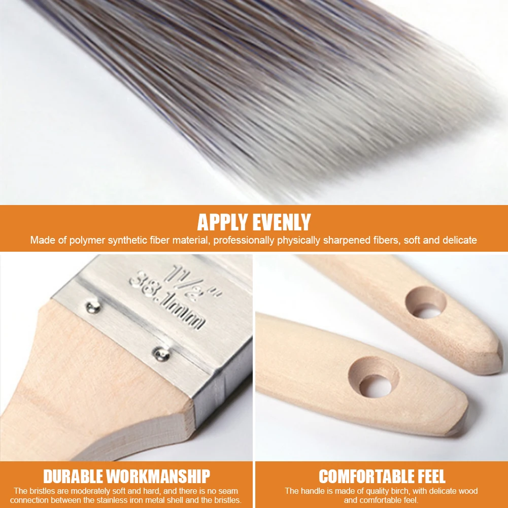 Pennello per puntare la vernice Pennelli per pittura con setole fini dipinte uniformi Manico in legno Pennello per pittura da parete Forniture per la casa Applicazione di vernice