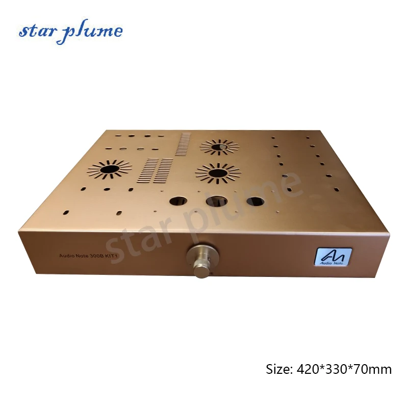 

(420*330*70mm) kit1 All-aluminum Power Amplifier Case Fever Preamplifier 300B Vacuum Tube Amplifier Chassis Shell DIY Box