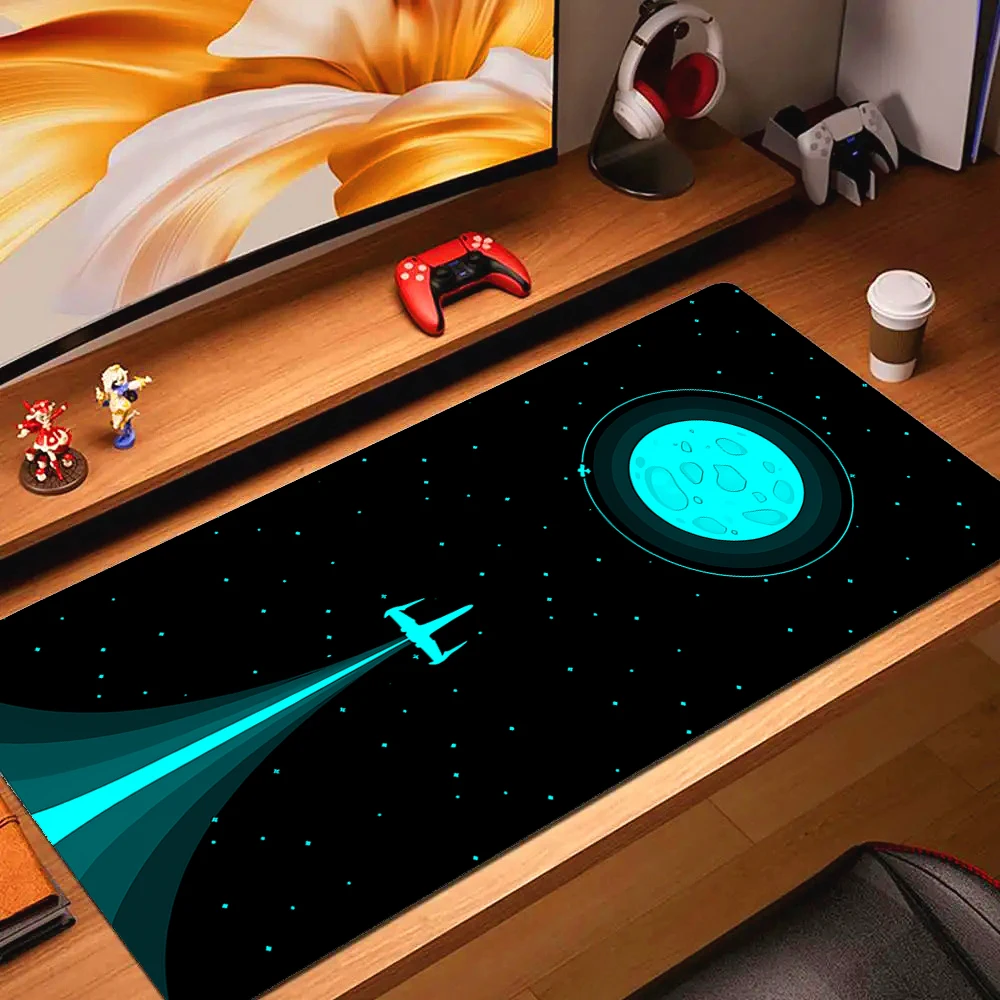 HD Customized Star Mouse Pad Large Moon Mousepad Gamer Computer Keyboard Mouse Mat XXL Office Deskmat Anti Slip Rubber Material