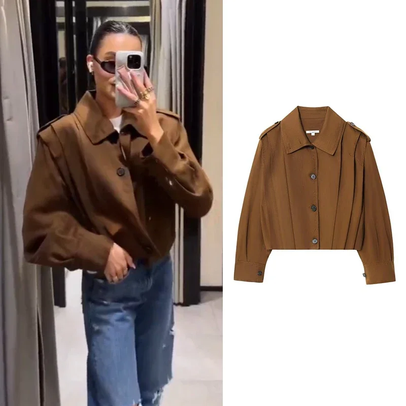 

2025 New Jackets Autumn Women's Chic Straight Long-sleeved Warm Women's Coats Fashion Joker Autumn Street Travel Youth Outerwear