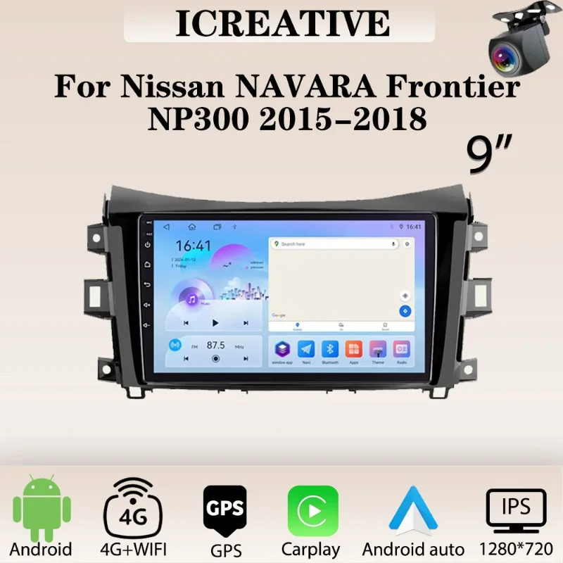 

Car Radio Android for Nissan NAVARA Frontier NP300 2015-2018 Carplay Multimedia Player Stereo Autoaudio Head Unit Navigation GPS