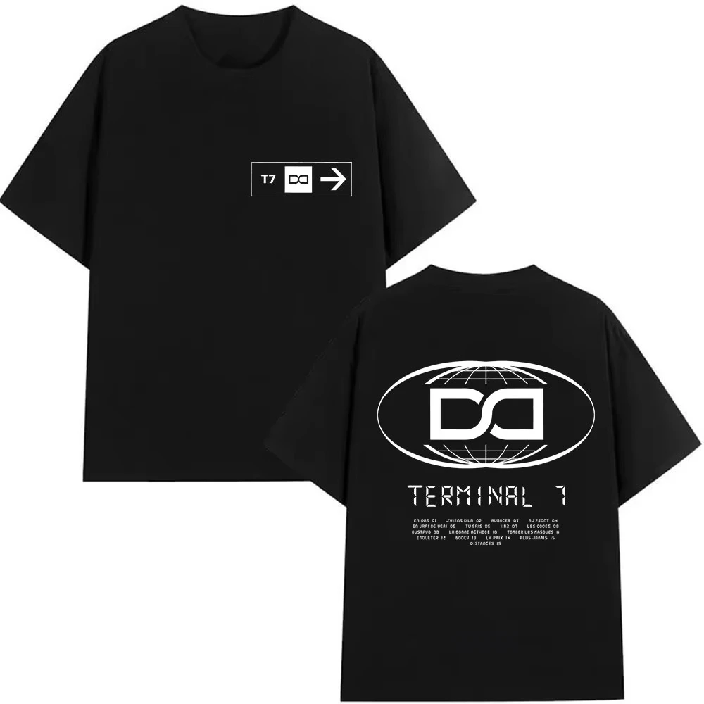 Summer Rapper Djadja & Dinaz TERMINAL 7 Album 2026 Grafik-T-Shirts für Männer und Frauen Vintage Mode Baumwoll-T-Shirt Herren Streetwear – Detail 5