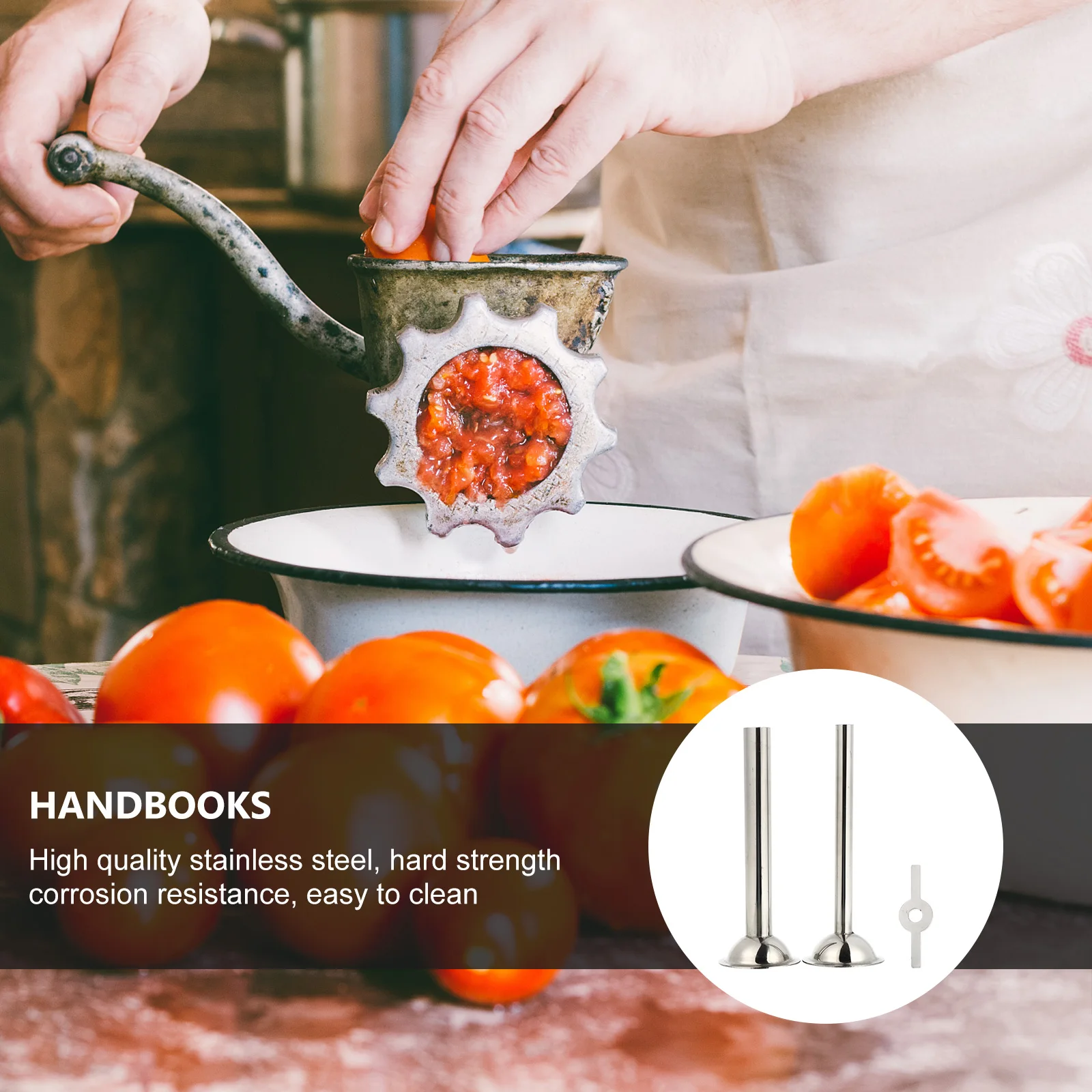 

Stainless Steel Sausage Making Tools Set Professional Meat Accessories Sausage Filling Stuffer Funnel Non-Rusting Processing