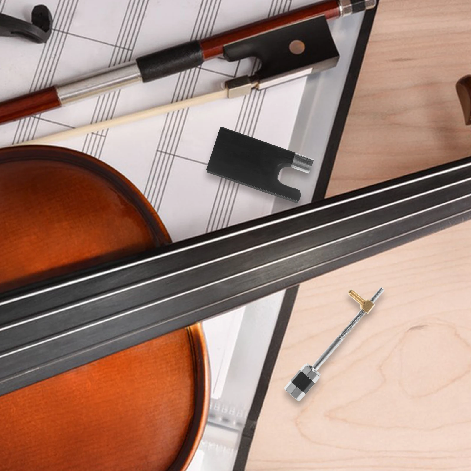 

1 Set Professional Violin Bow Frog Replacement Durable Wooden Design With Screw Easy String Contact Comfortable For