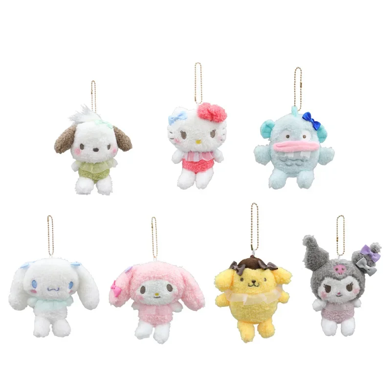 

New Sanrio Hello Kittys Retro Faded Series Plush Doll Kawaii Anime Kuromi My Melody Girls Bag Charm Cute Plush Keychain Gift