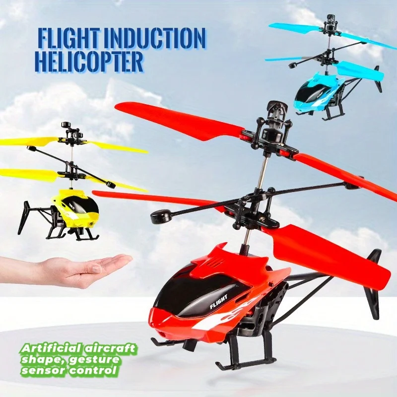 Remote Control Safe Fall-resistant Mini Helicopters Toys Rechargeable RC Helicopters Drone Toys Children's Gifts
