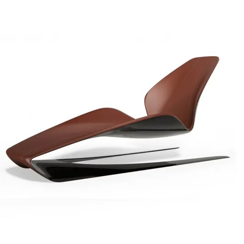 Modern Minimalist Designer Apartment Outdoor Villa Hotel Furniture Fiberglass Leather Armrest Chair Living Room