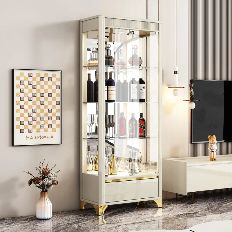

Vintage Stands Metal Storage Cabinet Portable Bar Wine Decoration Elegant Open Cabinets Whiskey Nordic Vitrine Furniture Rack