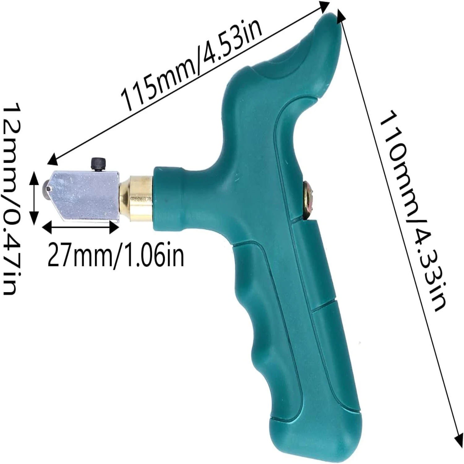 เครื่องตัดกระเบื้องแก้วล้อแม็กเครื่องมือตัดด้วยตนเองสําหรับกระเบื้องกระจกกระจก Sm ooth Operation Construction Workers
