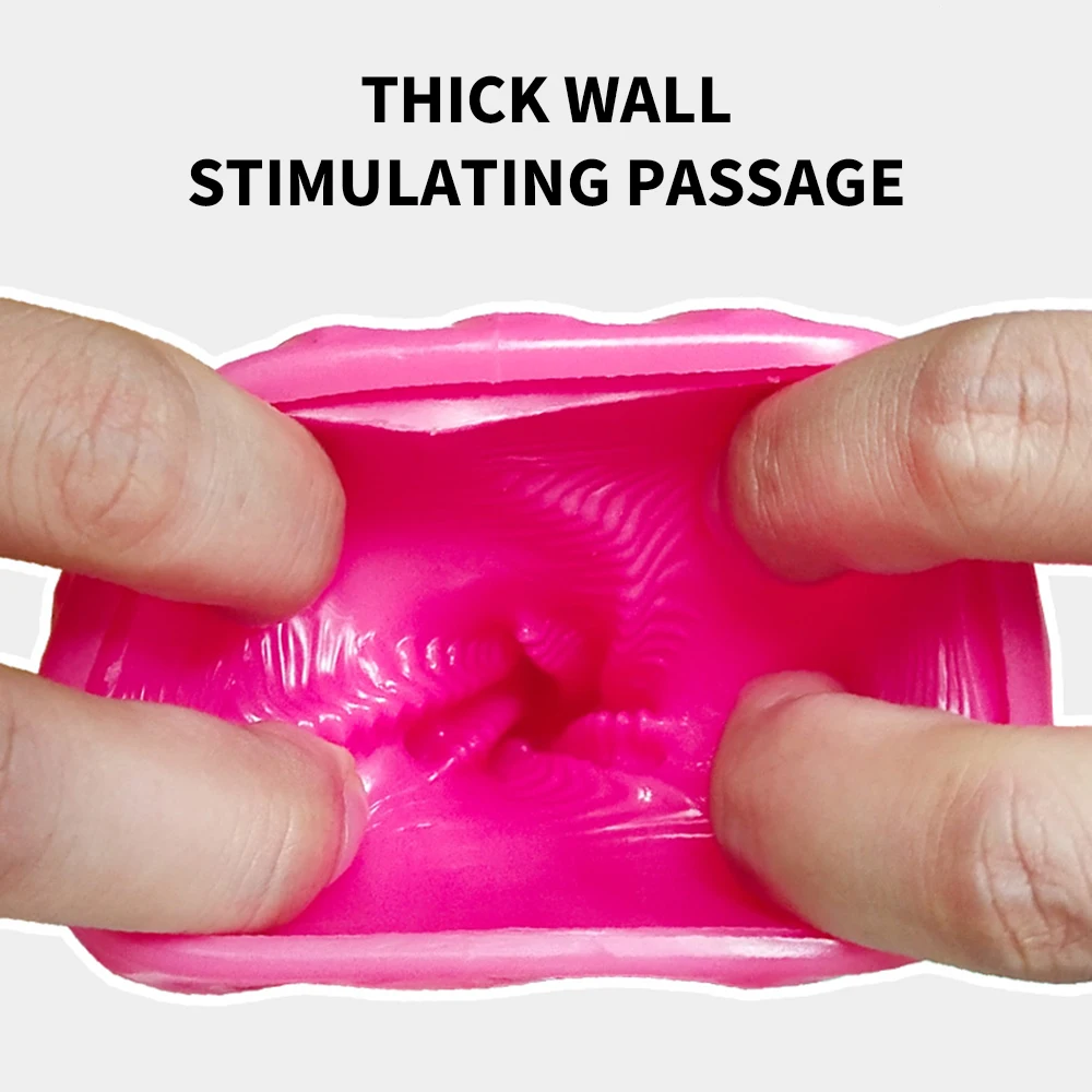 Male Masturbator Cup Manual Silicone Portable Sucking Soft Vagina Blowjob Pocket Toy Double-sided Masturbation Sex Toy for Men