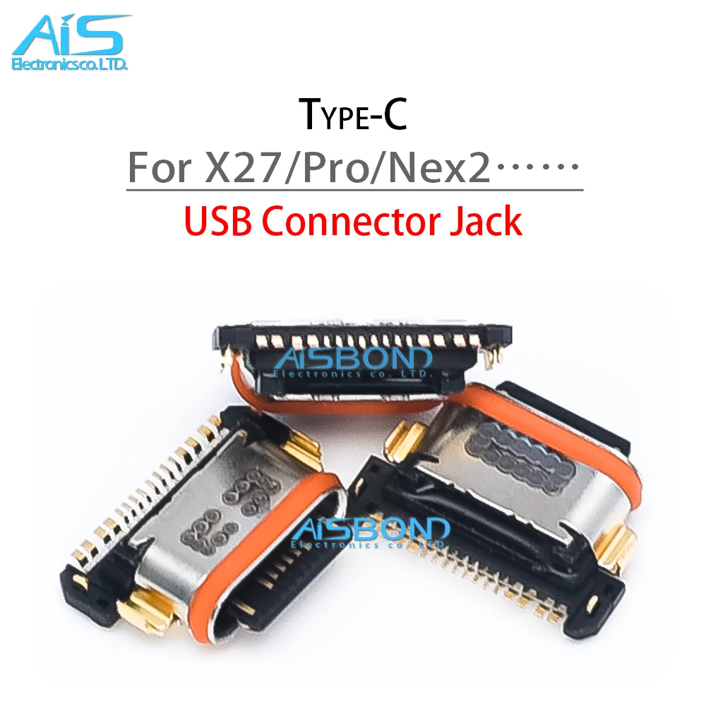 

5Pcs/Lot Type-C USB Mobile Charger Connector Jack Charging port dock For VIVO X27 Pro X27Pro Nex Double screen S5 NEX2 iQOO NEO