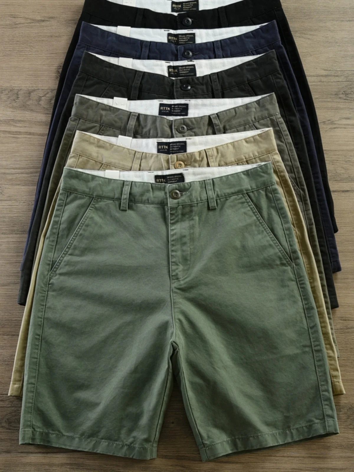 

Men's Casual Cotton Workwear orts Summer American Retro Waed Straight Leg Five-Quarter Pants Faionable Urban Sle