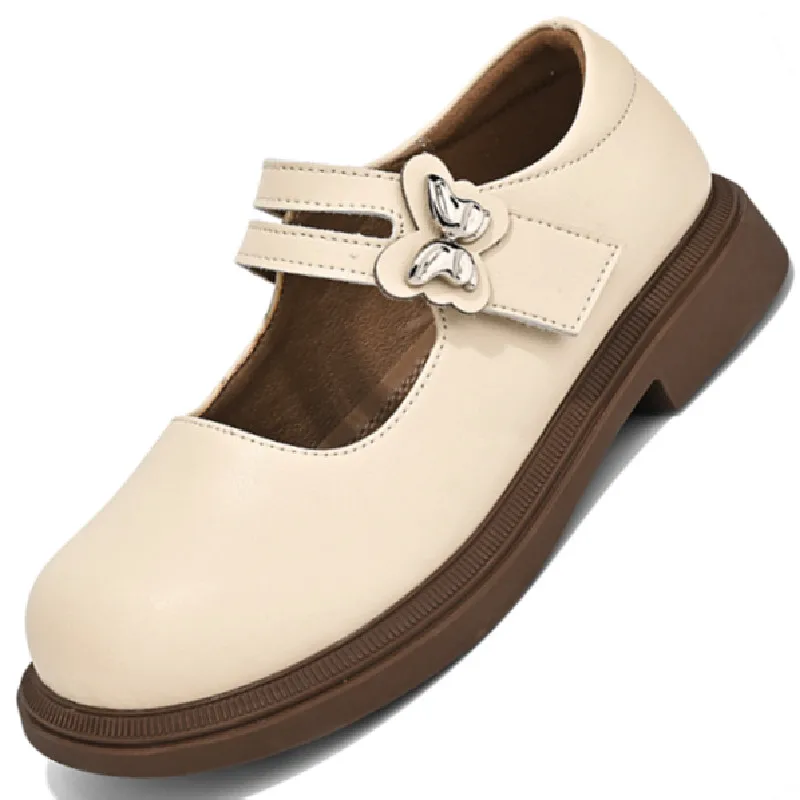

Girls Sweet Princess Shoes 2026 Autumn New Children Western Fashion Leather Shoes British Style Students Casual Flats All-match
