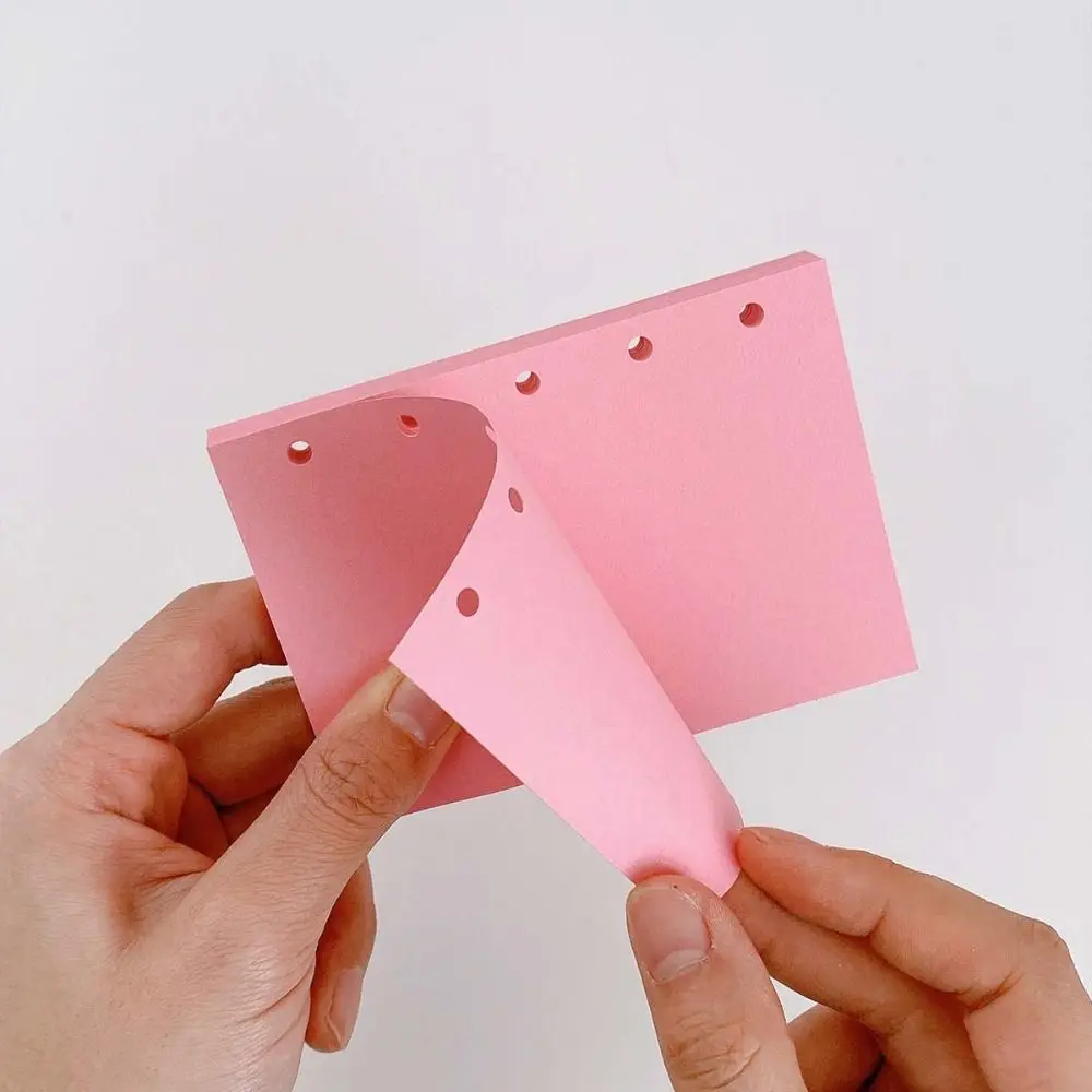 50Sheets A8 M5 Loose Leaf Refill Paper Candy Color Inside Paper Refill Spiral Binder Inner Pages Notebook Separator Paper