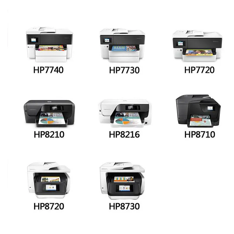 952XL 953XL 954XL 955XL Permanent Refillable Ink Cartridge For HP Officejet Pro 7720 7730 7740 8210 8218 8710 8715 8720 8730