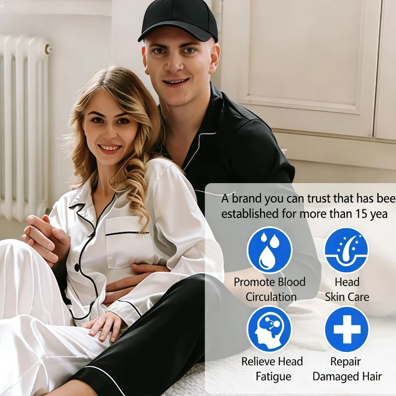 LLLT Laser Helmet Cap 650nm, Therapy Device for Effective Hair Follicle Activation and Regrowth Home Use