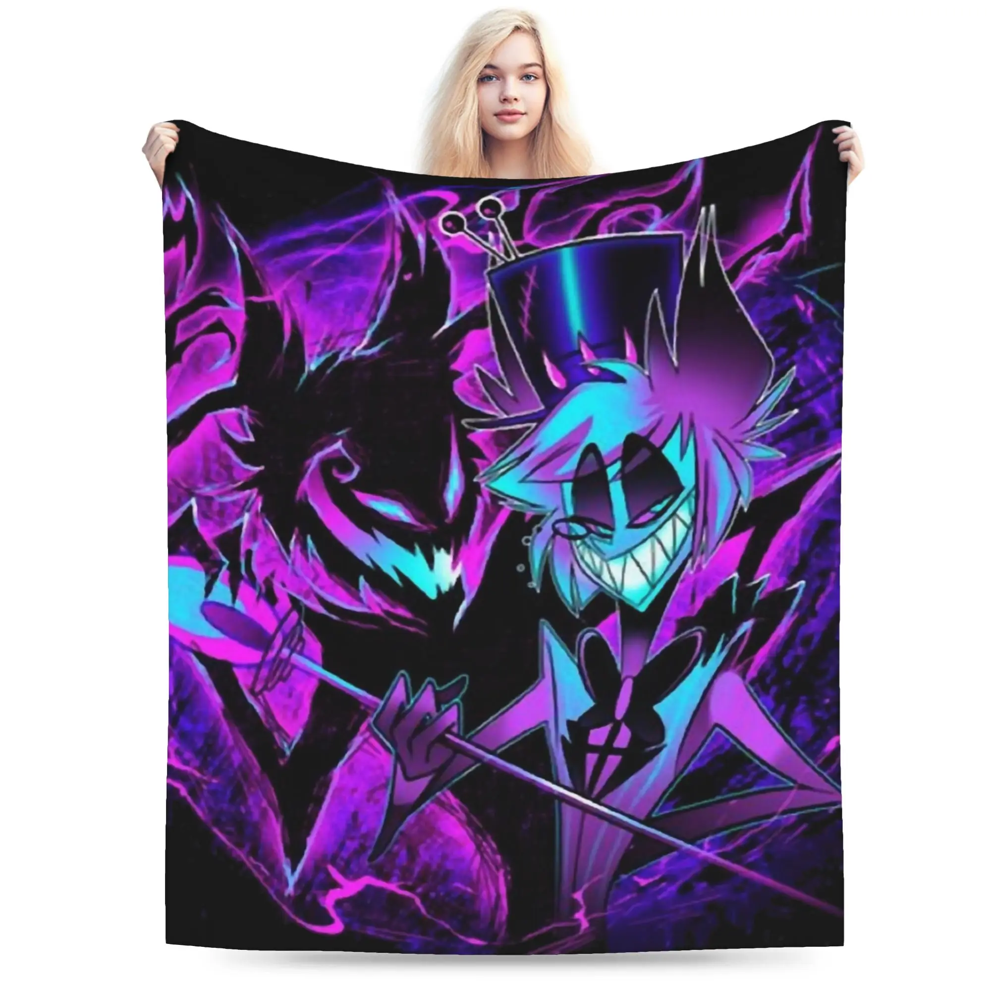 Serenade The Enigmatic Hazbins Hotels Blanket Winter  Cozy Bedding Throws For Girls Living Room Flannel Bedspread Bed Cover