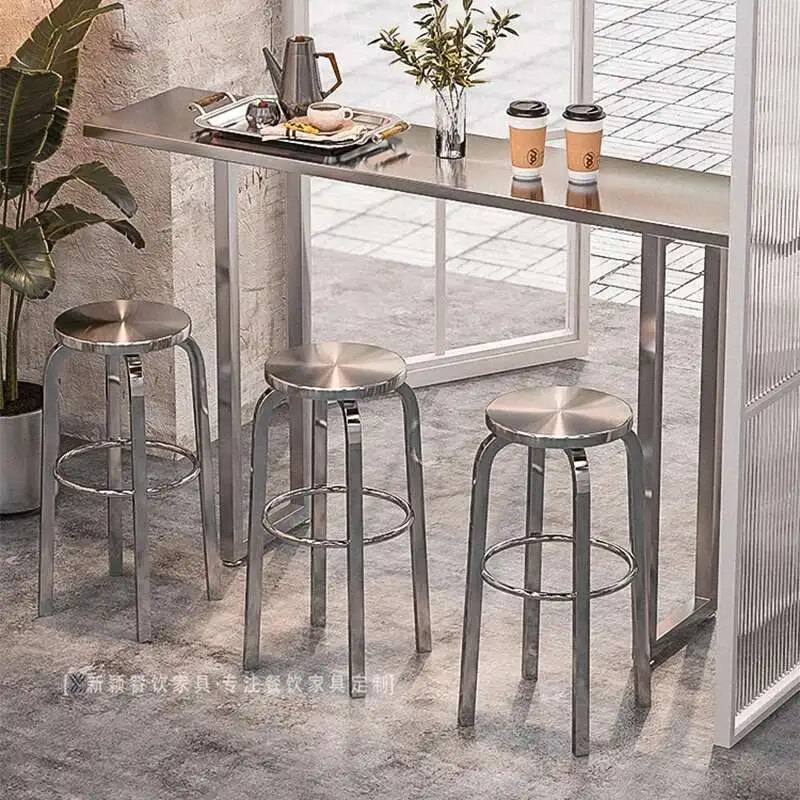 Sayaç Metal Bar Sandalyesi Oturma Odası Restoran Ziyafet Balkon Açık Bar Sandalyeleri Ofis Plaj Tabourets De Bar Mobilyaları BL50BY