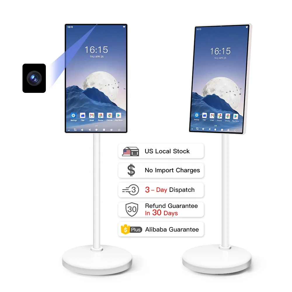 

24 Inch Touch Screen 8-core CPU Android OS 128GB Built-in Battery with 13MP Camera Smart Mobile Portable TV Rotation Monitor