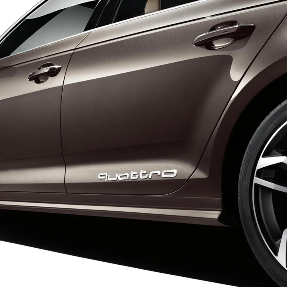 Auto-Aufkleber 3D Aluminium Quattro Emblem Karosserie Heckklappen-Dekoration Aufkleber für Audi TT RS Sline S A4 B8 A3 8P A6 C7 8V B6 B7 S3 SQ5 – Detail 8