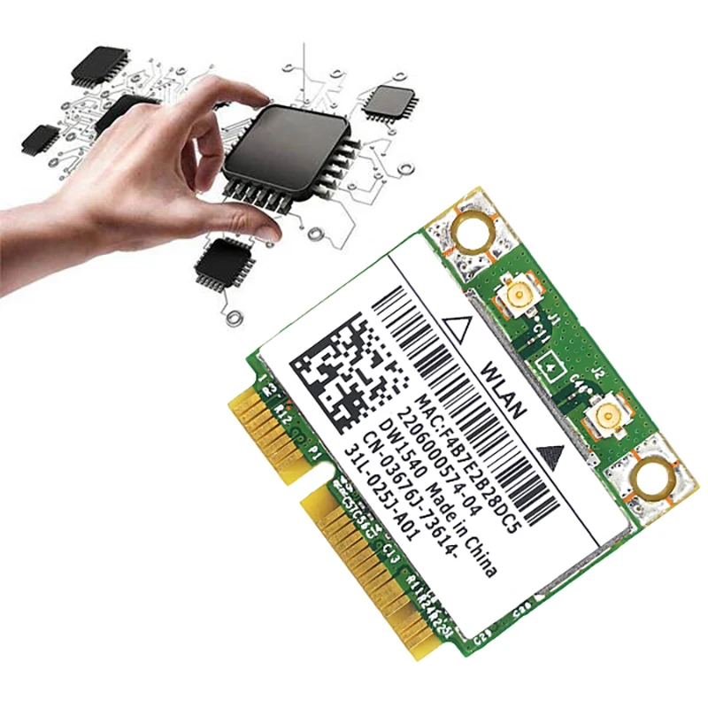 for Broadcom BCM943228 DW1540 2.4G/5G Dual Frequency MINI PCIE 300Mbps 802.11A/B/G/N Built-in Wireless Network Card