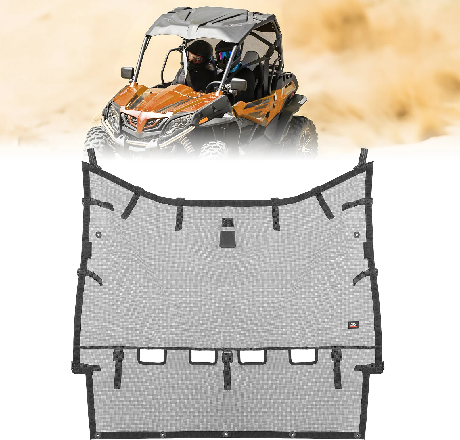 

For CFMOTO ZForce 500/800 (2015-2022) 800 EX TRIAL (2014-2022) 1000 (2017-2019) Ventilated Rear Window Net Mesh Sunshade