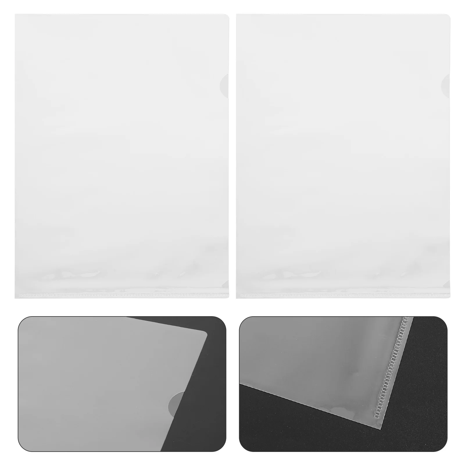 

20Pcs Clear File Folders A4 Document Protection Sleeve Reusable Paper Storage Holders Waterproof Page Protectors for Home Office