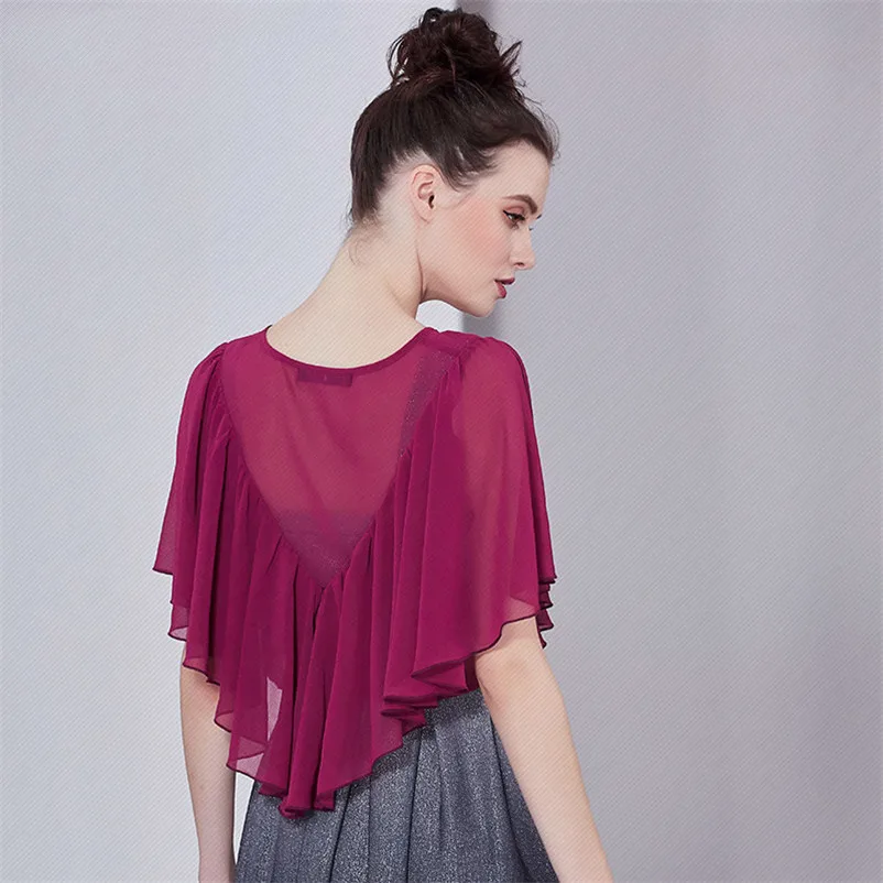 Cárdigan corto de gasa para mujer, Tops informales con mangas de mariposa, prendas de vestir, blusa elegante para fiesta, verano 2026