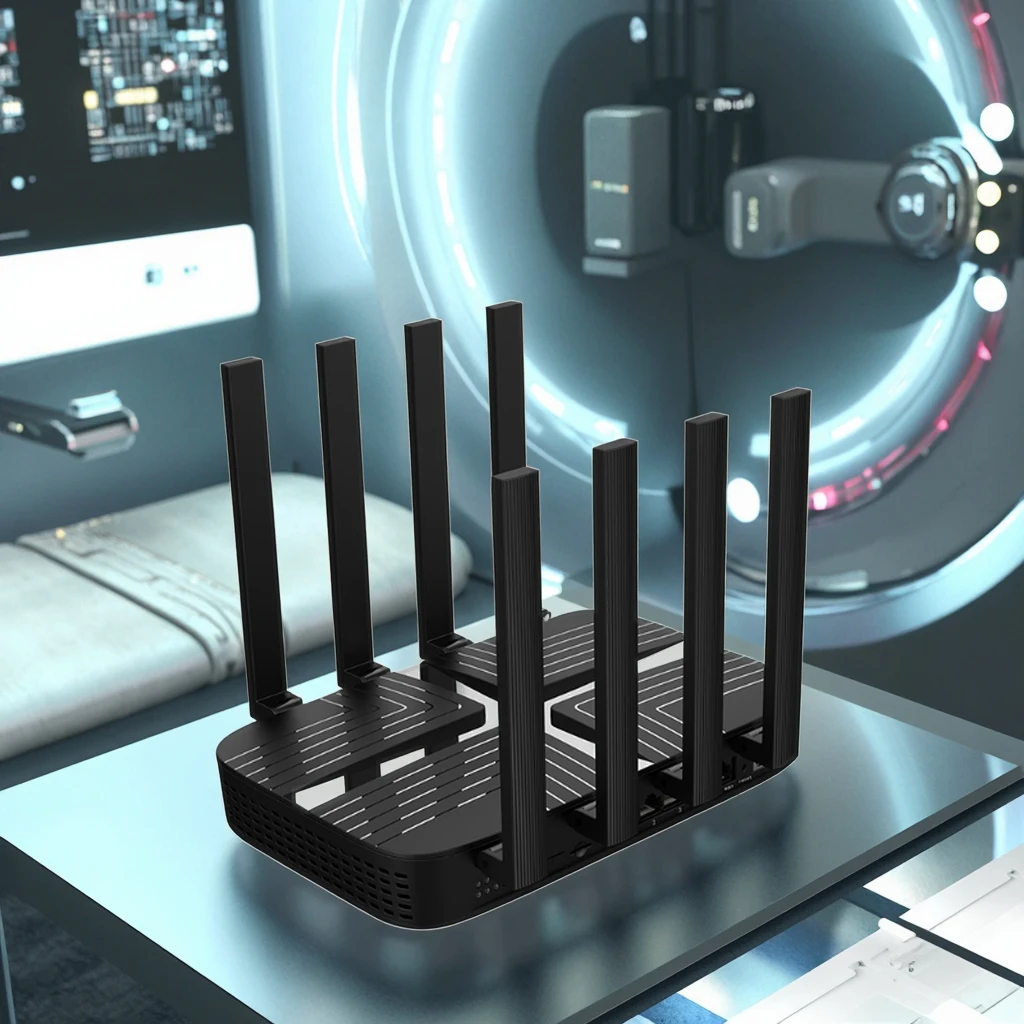 

19000Mbps Industrial Wifi Wifi7 Router Tri Bands 2.4Ghz 5.8Ghz 6Ghz Wireless Router With SIM Card Slots