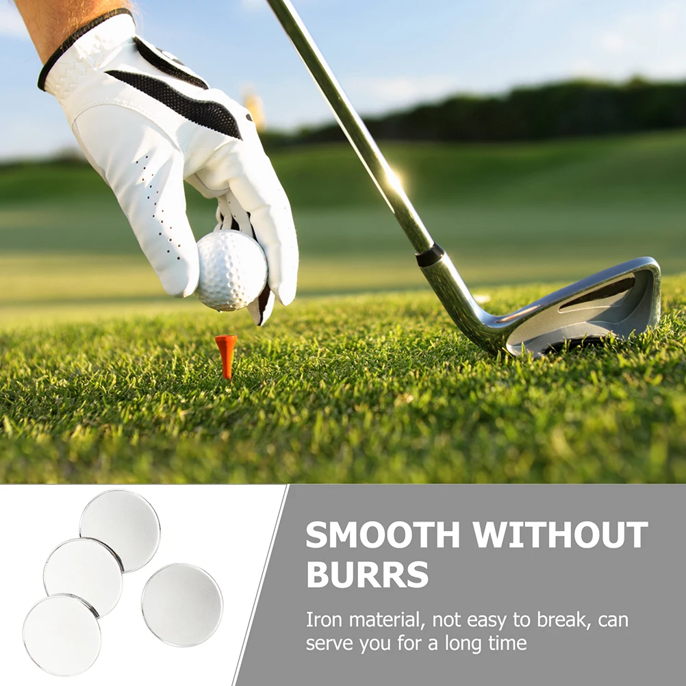 

5Pcs Round Golf Ball Markers Strong Iron Structure Non Deformable Precision Alignment Tool for Golf Playing Accessories