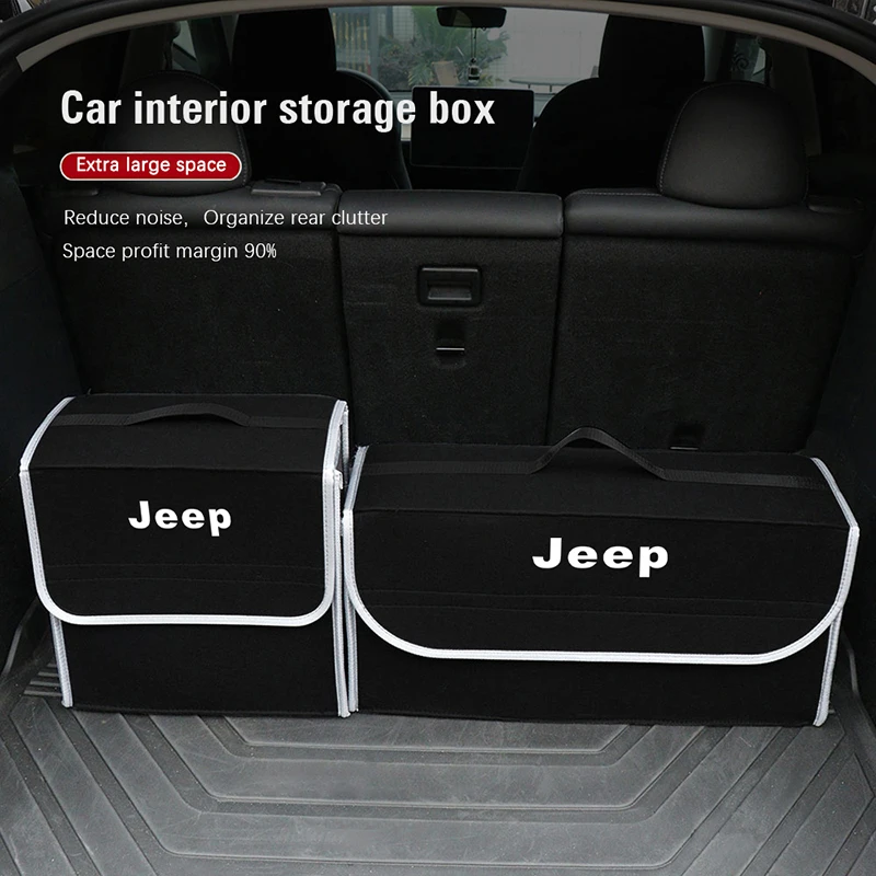 車のトランクオーガナイザーボックス大容量折りたたみ収納袋ジープレネゲードコンパスグランドチェロキーラングラーjkグラディエーター用