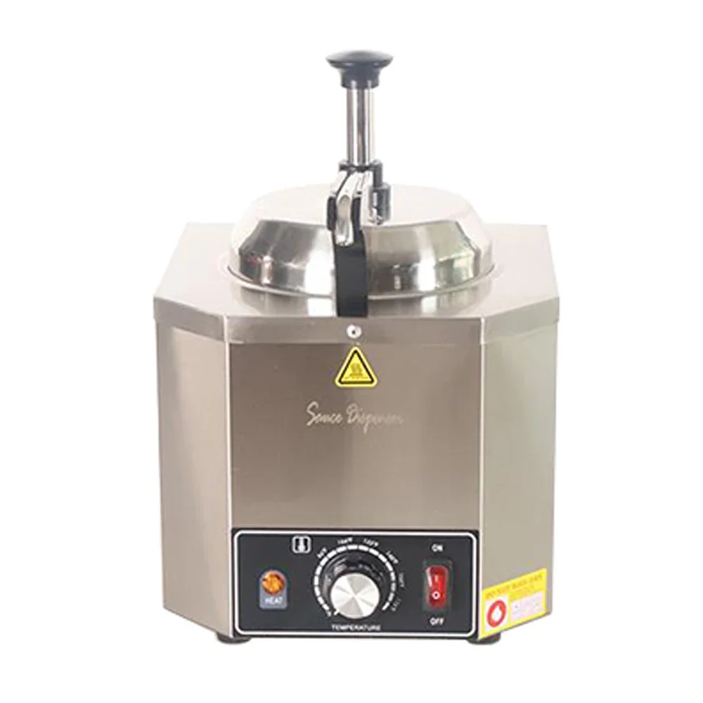 Calentador de dulces caliente comercial, dispensador de bomba calentadora de salsa de queso, calentador de queso Nacho inoxidable
