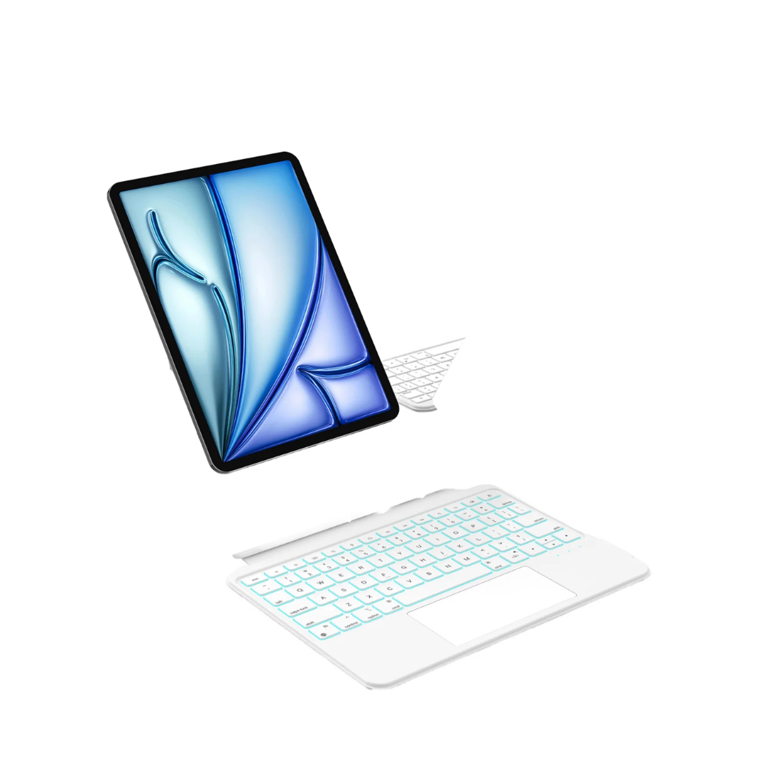 

Клавиатура с RGB-подсветкой для IPad Air6/12,9/10,9, новая защитная крышка USB-интерфейса и плавающая магнитная док-станция