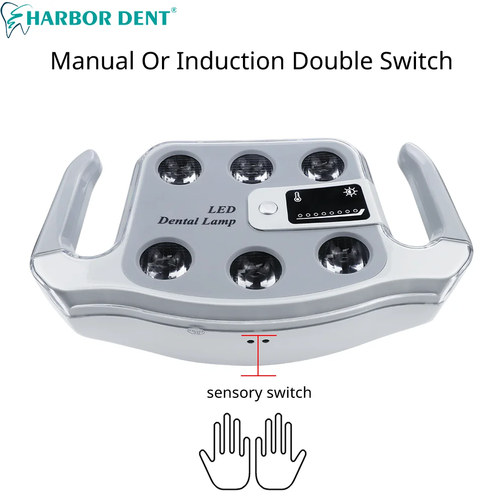 6-listwa lampa dentystyczna LED z inteligentnym przełącznikiem czujnikowym Dwukolorowa bezcieniowa lampa indukcyjna do implantów Sprzęt