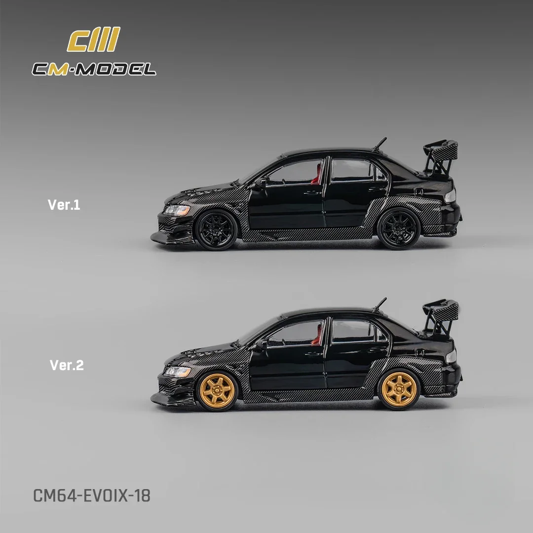 **Pre-order **CM MODEL 1:64 EVO IX Voltex Black Diecast Model Car