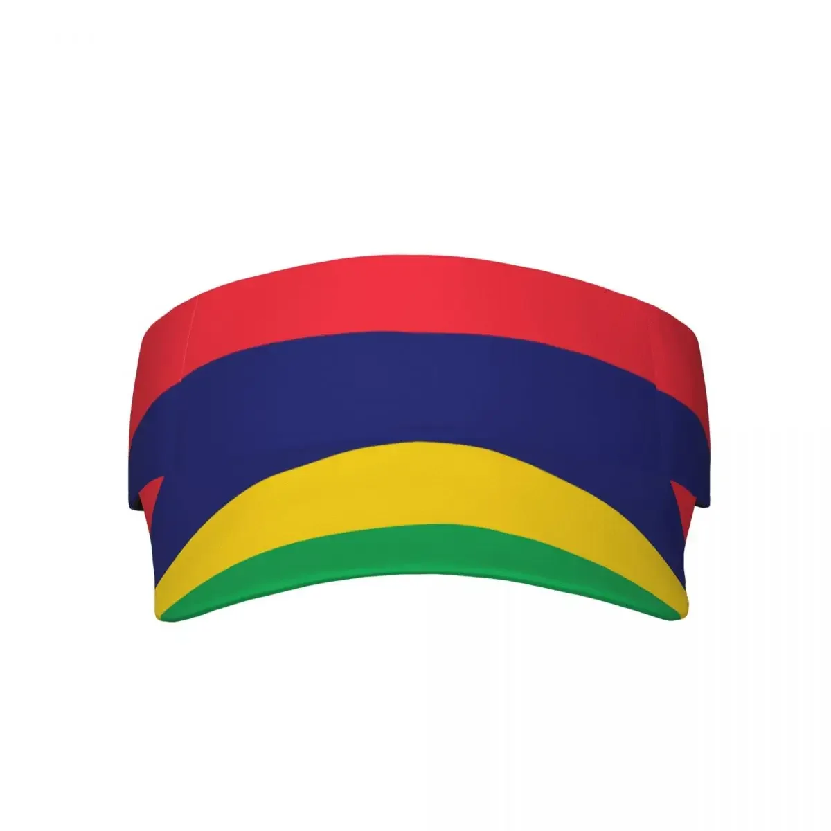 Summer Air Sun Hat Mauritius Flag Visor UV Protection Sports Tennis  Running Sunscreen Cap