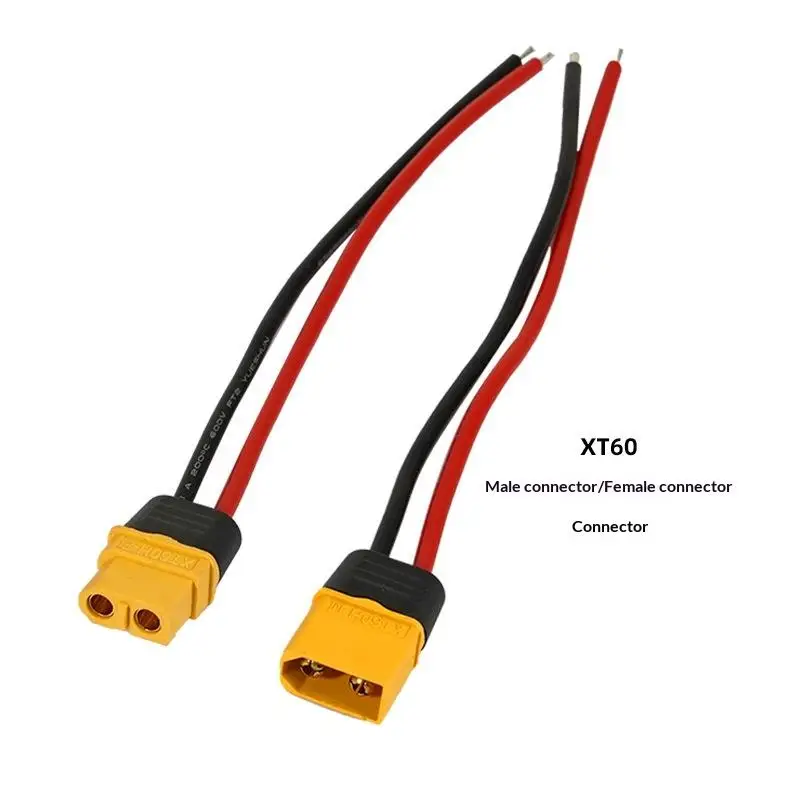 XT60H RC Model Connector Cable Flexible Silicone Wire Male Female Various Length Options For Drone Battery Connection