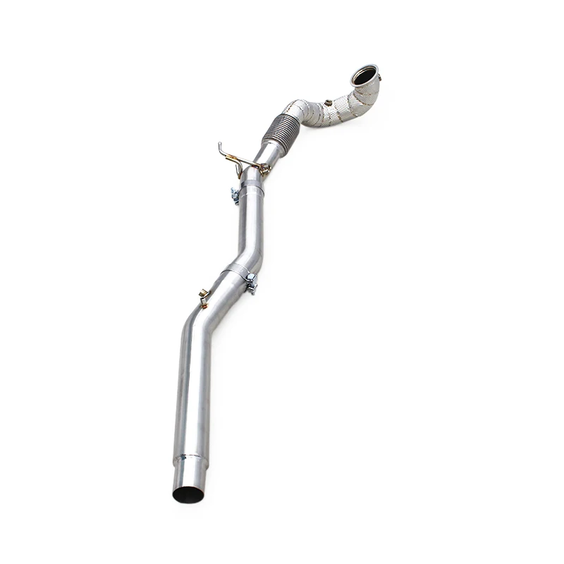 Race Stainless Steel Exhaust Pipe In Stock For Audi S3 8Y 2.0T 2020+ With OPF Heat Shield Free Flow Downpipe Exhaust System
