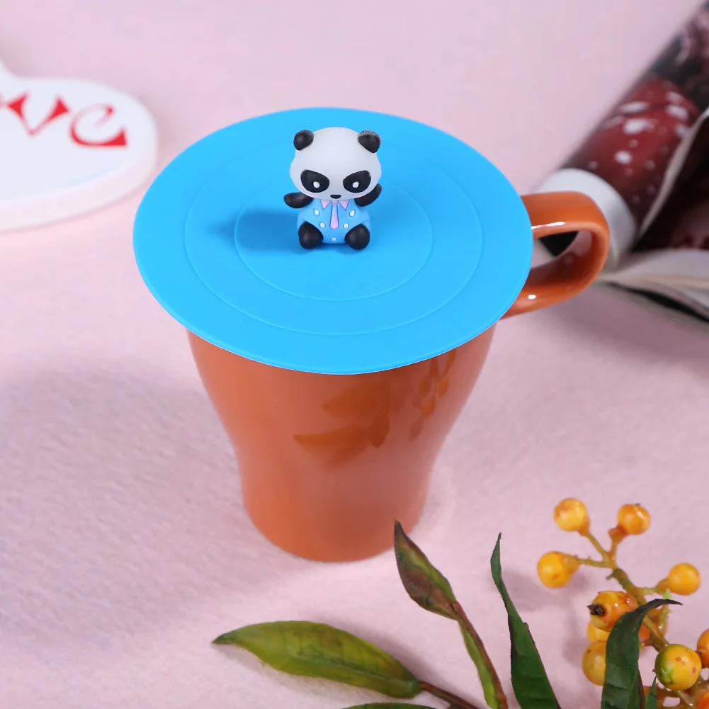 Leaf Shaped Silicone Cup Cover Leakproof Cups Lid Heat Resistant Sealed Anti-slip Cap Household Kitchen Decoration