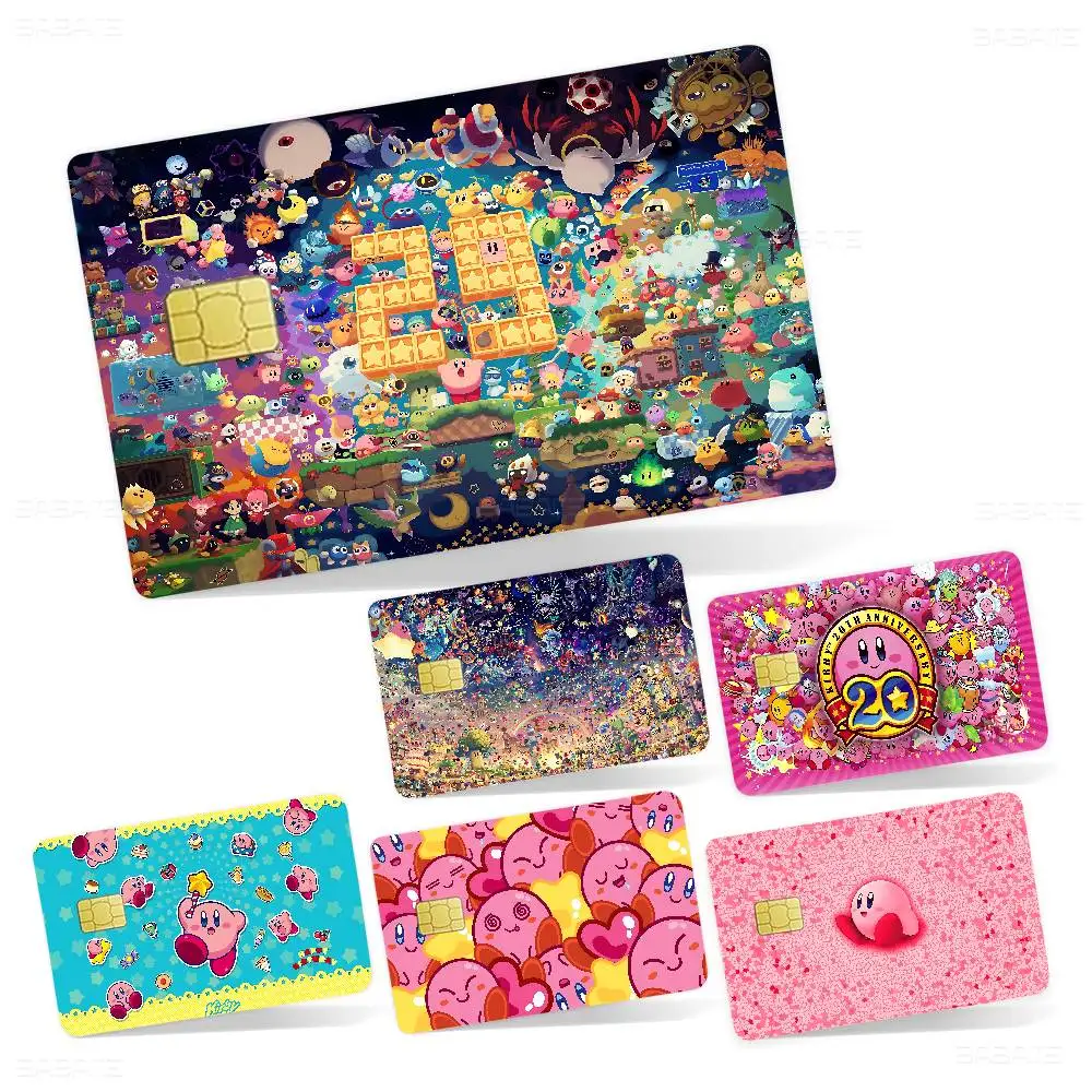 Cartoon Cute K-Kirbies Anime Young Creidt Card Debit Card Sticker Film Case Front Tape for Small Big Chip No Chip