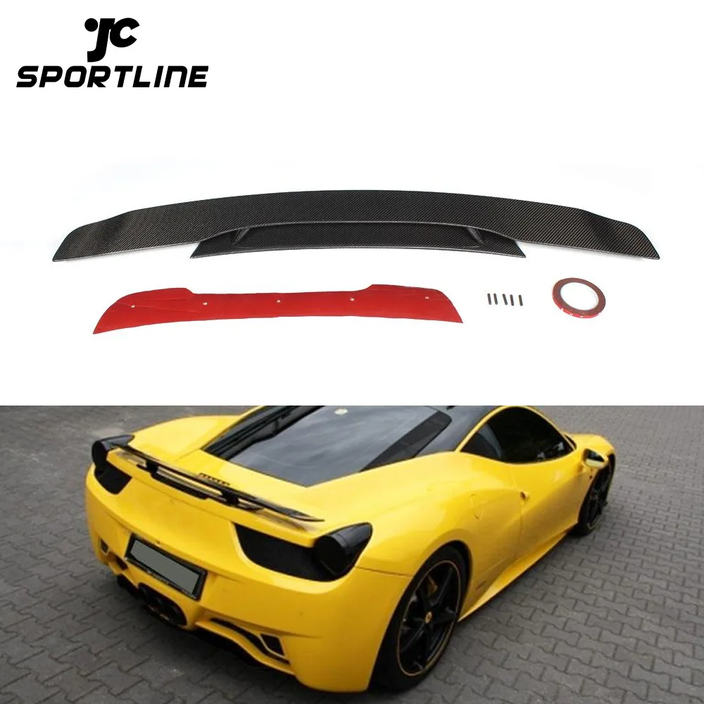 Carbon Fiber Rear Trunk Spoiler For Ferrari 458 Italia Base Coupe 2-Door 11-13