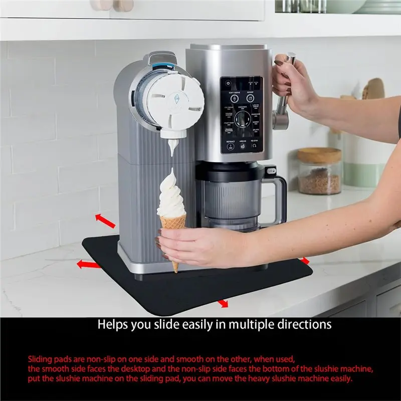 DT15 Gleitpad für Ninja CREAMi Scoop & Swirl NC701, Rutschfeste Basis, Doppelfunktionsmatte, Zubehör für schnelle Smoothie-Zuber