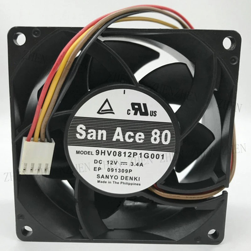 S New 9HV0812P1G001 DC12V 3.4A violent high air volume fan For SANYO