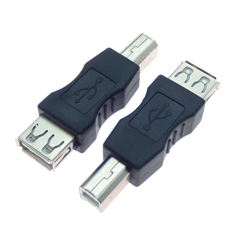 USB2.0 A Male & A Female to B Female Printer Print Converter Adapter Connector USB 2.0 Port Retail wholesale USB 2.0 Adapter