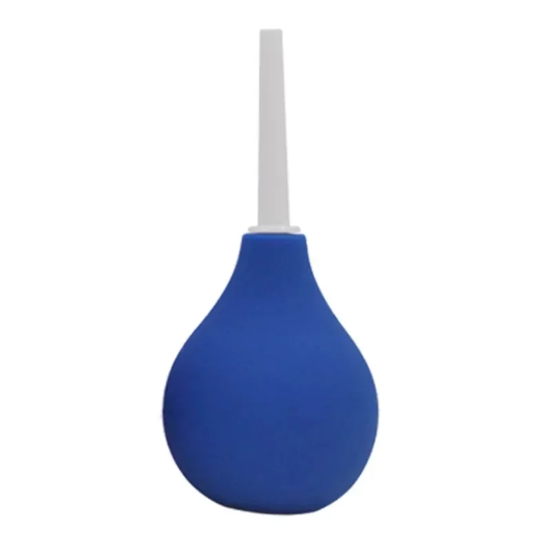 89ML Pear Shaped Enema Rectal Shower Cleaning System Silicone Gel Blue Ball For Anal Anus Colon Enema Anal Cleaning