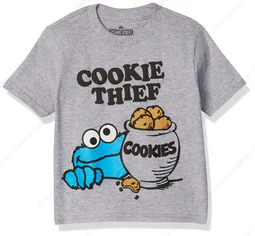 Imagen 1 del producto Camiseta de manga corta - Elmo, camiseta Cookie Moster, azul cielo